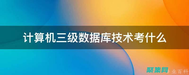 计算机三级数据库考试大纲及要点解析 (计算机三级数据库技术)