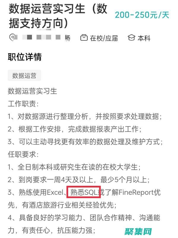 SQL 职业发展：成为一名出色的 SQL 开发人员所需的技能和经验 (sql什么职业)
